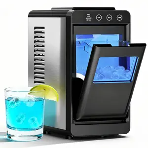 Ice Maker Countertop, Portable Ice Machine with Self-Cleaning, 26 lbs/24Hrs, 8 Cubes in 6 Mins, Quiet Compact Ice Maker for Kitchen, RV, Camping