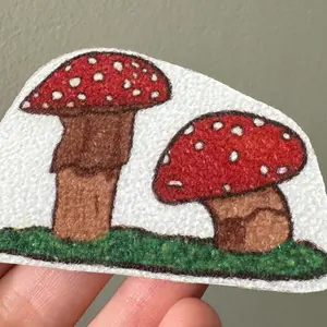 Mushroom textured sticker - fidget sensory sticker