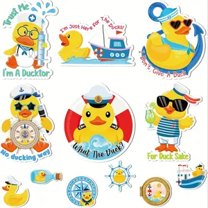 [Funny Duck Magnets] 12pcs Funny Duck Magnets - Waterproof & Reusable for Cruise, Refrigerator Decor Magnet, Fridge Magnets, Car Decor | Perfect for Parties & Events, Decoration