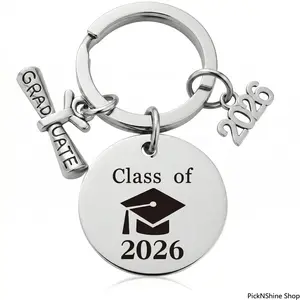 Basic Graduation Keychain - Ideal 2026 Class Graduation Gifts for High School & College Students