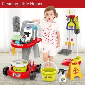 Simulation Cleaning Tool Set, Vacuum Cleaner, Brush, Mop, Mini Mop Bucket Toy Kit, Birthday Gift for Girls and Boys, Christmas Gift
