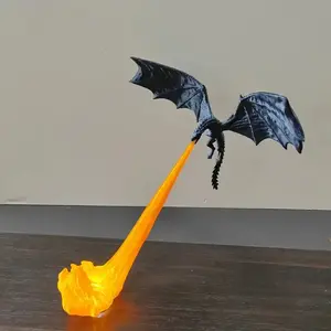 3D Dragon Flame Sculpture Decorative Figurine, Perfect for Home Office Desk Cabinet Computer Table Decoration, Unique Artistic Gift Idea, Ornaments, Home Decor Statue