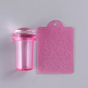 French Manicure Transfer Tool Kit DIY Manicure with Stamp & Scraper, Nail Stamp Tips, Easy Odorless Design Transfers, Suitable for Hands, Feet and Nail Art Accessories