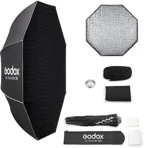 Godox Softbox Godox Quick Release Umbrella Octagonal Softbox,Bowens Mount with Removable Front and Inner Diffusers/Grip/Diffuser Plate for Photography, Live Streaming