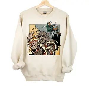 Men's Attack on Titan Casual Pullover Hoodie - Round Neck Tops, Crewneck Sweatshirt