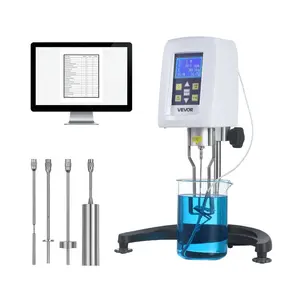 【DealsForYouDays】 VEVOR Digital Rotary Viscometer, 10-100, 000 mPa. s(cP), 2 Accuracy, 100-240V Digital Rotational Viscosity Meter with 4 Rotors and Temperature Probe, LCD Display, Lab Viscometer for Fluid Testing, Auto-Stop Timer, Four Rotorsdealsforyoud