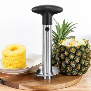 High Quality 304 Stainless Steel Easy Stem Remover Pineapple Peeler Corer and Slicer Tool Kitchen Gadgets
