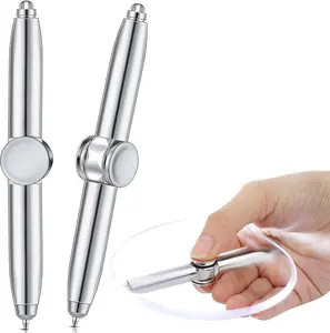 Fidget Pen Spinning Pen with LED Light Multi Functional Help Stress Reducer Help Thinking Ballpoint Pen Anti Stress Anxiety Gift Pen for Business Adults Students Kids