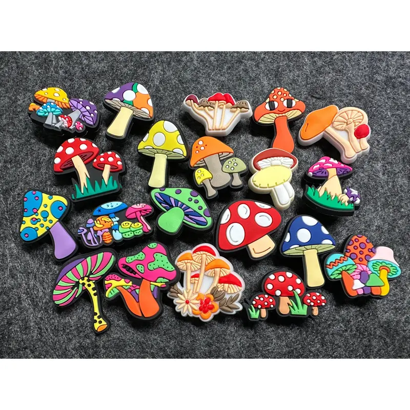 Mushrooms Design Theme shoe charms