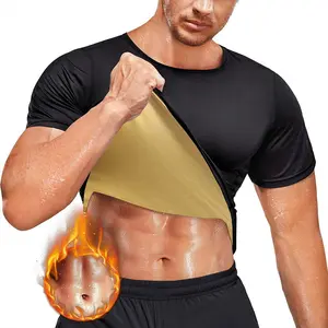 Men Compression Sauna Shirts Sweat Shapewear Fitness Training Sweat Body Shaper Sports Sweating Shirts Workout Gym Sportswear Tops Tees