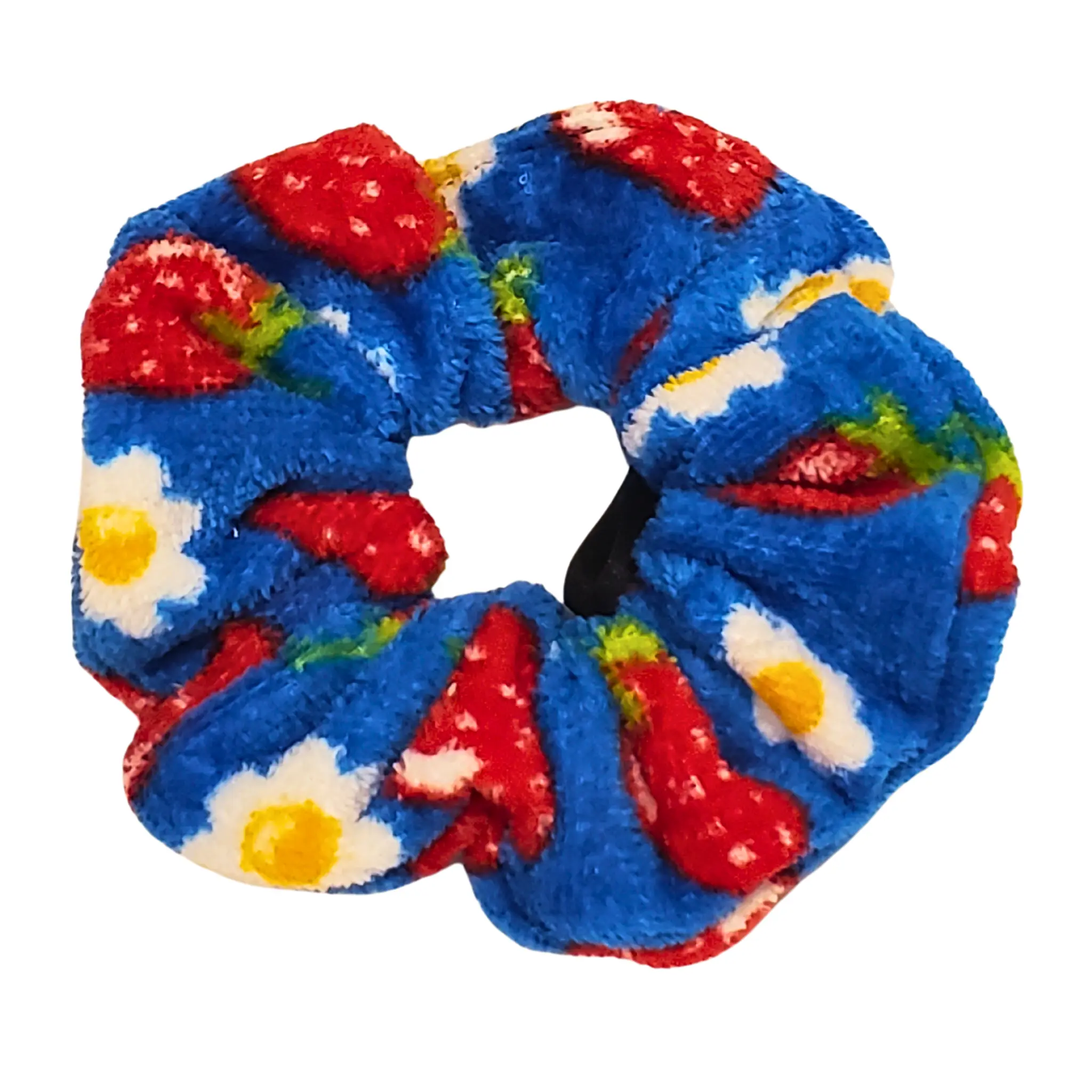 Strawberry and Flowers Towel Scrunchie