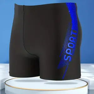 Men's Quick-Dry Printed Beach Trunks - Modest Lace-Up Swimwear for Summer Swim Bottoms