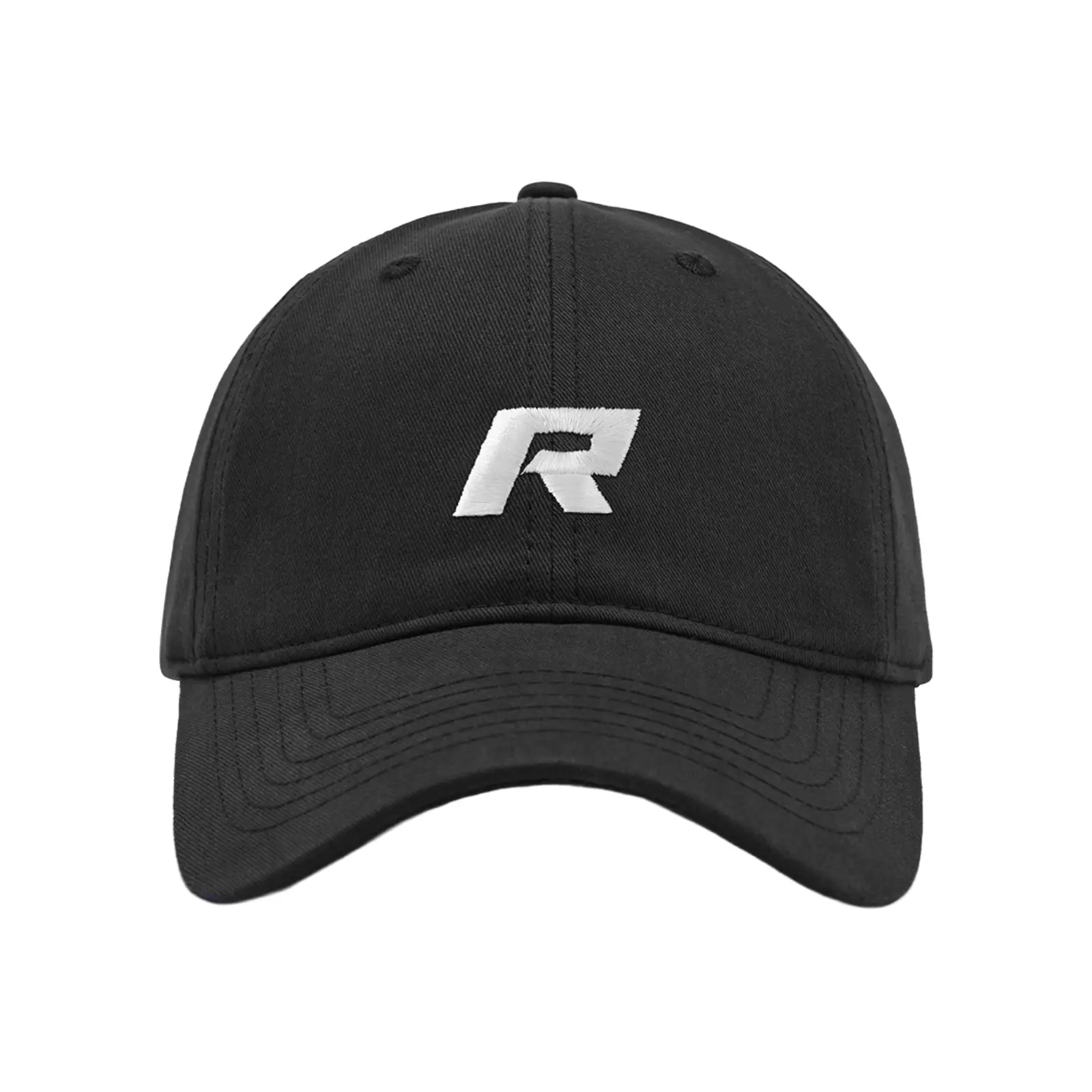 RITFIT Unisex Black Cotton Sports Cap - Solid Casual Design, Comfortable Fit, 1 Size for Outdoor Activities & Sporty Chic Outfits, One Size, Daily Wear