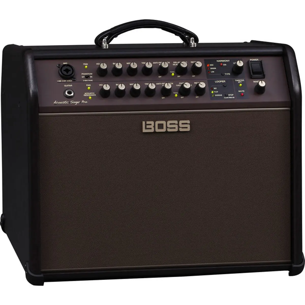 Boss ACS Pro 120W Compact Stereo Combo Amplifier with USB, Mobile Compatibility & Recording Function for Acoustic Guitar, Vocals