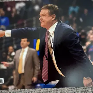 Coach Bill Self Signed Autograph 8x10 Photo - Kansas University Basketball - Beckett Coa