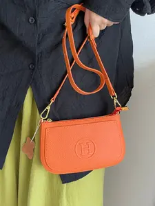 New High-End Underarm Bag, Top Layer Cowhide Shoulder Crossbody Bag, Fashion Women's Phone Bag, Stylish Handbag, Crossbody Leather Bag