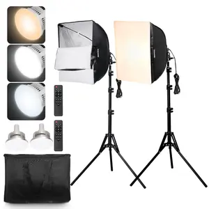 VEVOR Softbox Lighting Kit 16 in x 16 in 3000-6500K Adjustable for Shooting VEVOR Softbox Lighting Kit 16 in x 16 in 3000-6500K Adjustable for Shooting