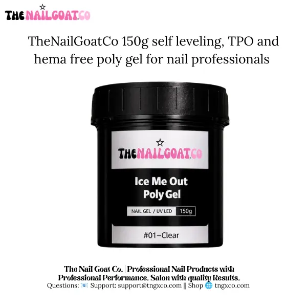 TheNailGoatCo 150g Self-Leveling Polygel Nails Product - TPO-Free, Hema-Free for Nail Professionals