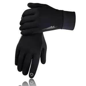 Outdoor Sports Winter Gloves, Water Resistant Windproof Thermal Fleece Lined with Reflective Stripe & Anti-Slip Grip for Skiing Cycling Hiking
