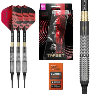 Target Darts Stephen Bunting G5 Void Soft Tip Darts, 18G | 90% Tungsten Black Cryo Tips, Generation 5 Bullet Dart Set, Pro Grip Evo & No.2 Flights | Player Edition Professional Sets