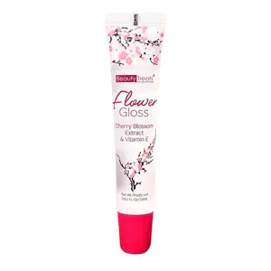 Flower Gloss Cherry Blossom Extract n Vitamin E Hydrating Transparent lip gloss High-Shine Universal