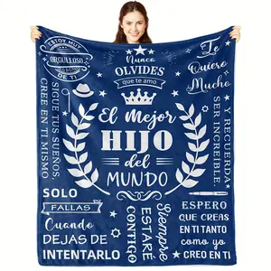 Comfortable Spanish Dad'S Blanket For Son - Soft, Lightweight, Skin-Friendly Suede Blanket With Vintage Style - Perfect For Son, Perfect For Sofas, Living Rooms And Outdoor Use; girl regalos para hija
