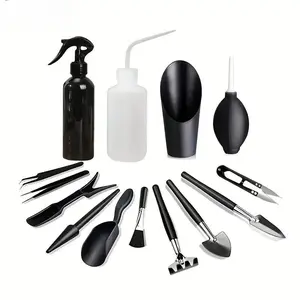Succulent & Bonsai Care Kit, 13pcs/set Complete Garden Tool Set for Home Indoor Plants, Cacti & Fairy Gardens, Durable Wooden Handles, Easy-to-use Design