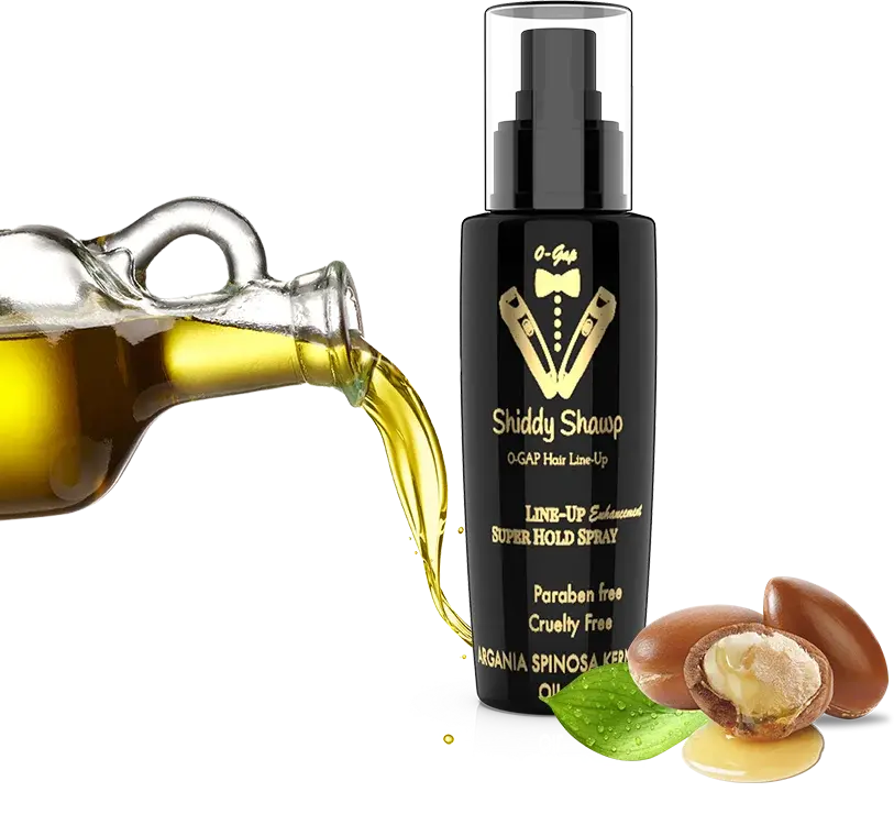 Shiddy Shawp 0-Gap Hair Line-Up Super Hold Spray with Organic Argan Oil / also a Good Hair Fibers Holding Spray Alternative- This product is a Line Up Spray, Edge Up Spray, Shape Up Spray and Holding Spray -  Haircare, Nourishing Gel