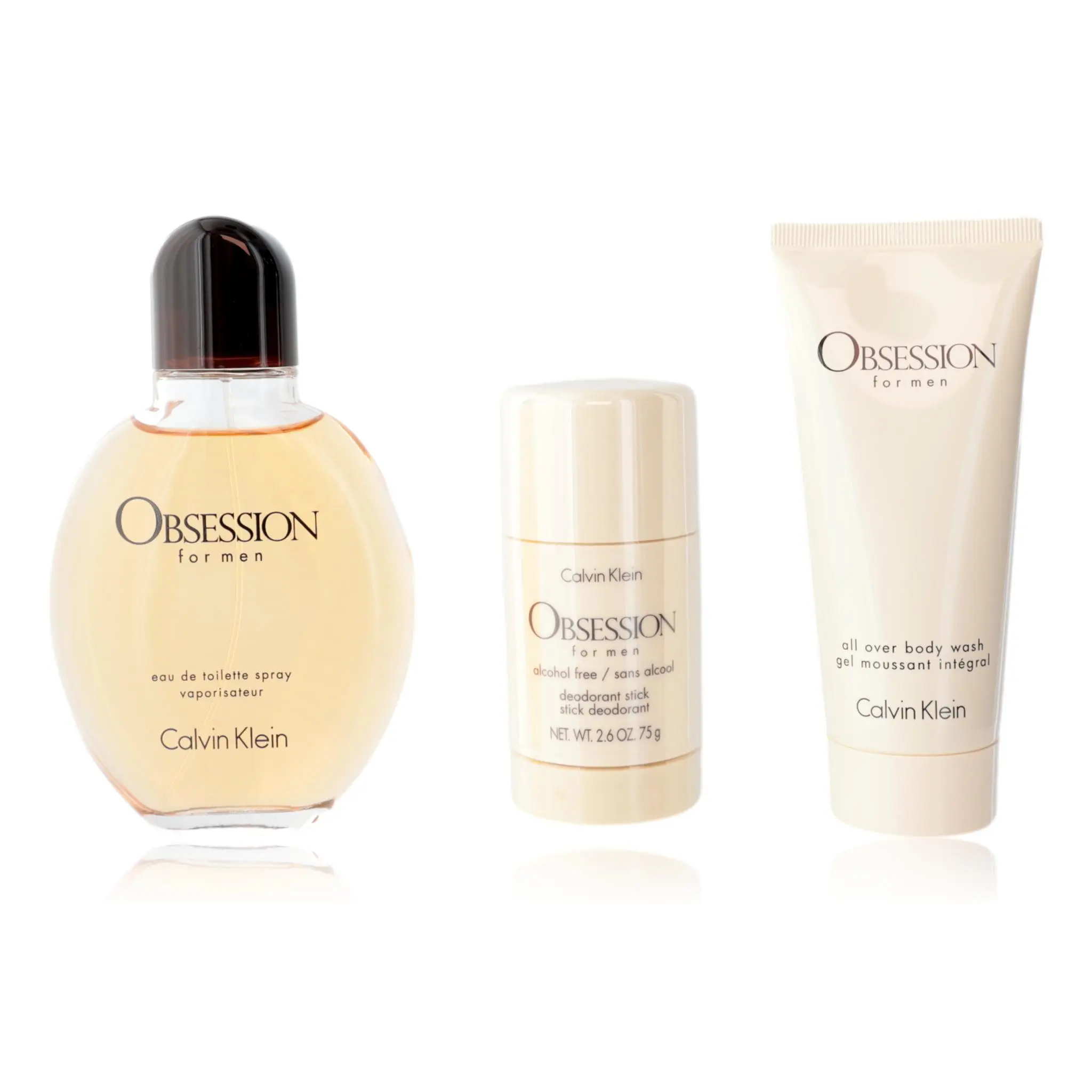 Obsession by Calvin Klein, 3 Piece Set for Men, Fragrance Sets, Oriental, Lavender, Personal Care, Wood