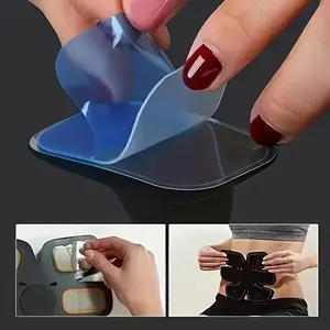 Self-Stick Gel Abdominal Pad, Fitness Equipment Accessories, Abs Muscle Training Patch, Perfect Home and Gym Exercise, Gym Accessories, Stomach Workout Equipment, Ab Muscle Trainer