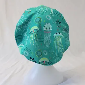 Jellyfish Bouffant Surgical Dental Scrub Cap Hat Cotton