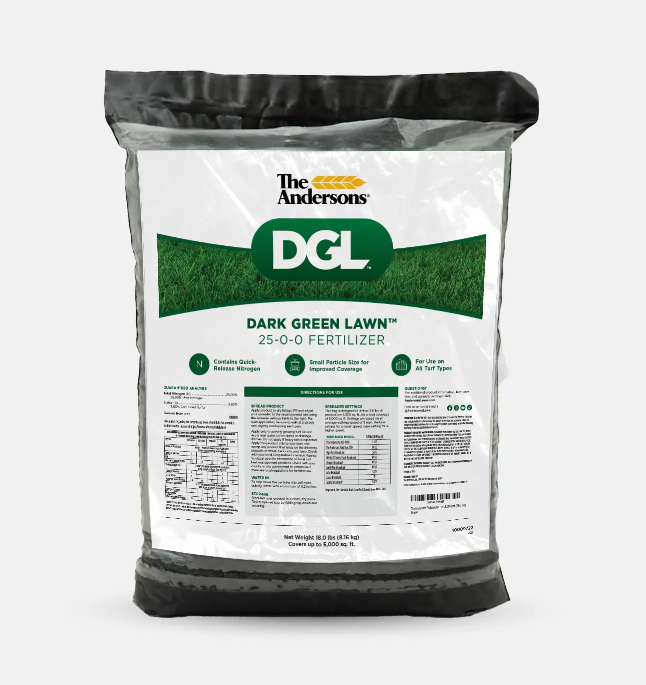 The Andersons Professional DGL Dark Green Lawn 25-0-0 Quick-Release Lawn Fertilizer