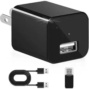 USB Charger Camera, 1080P HD Security Cameras Indoor Pet Nanny Cam with Motion Detection, Loop Recording Mini Video Recorder for Home, No Audio