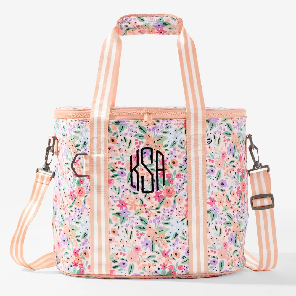 ML Marleylilly Personalized Cooler - Insulated Travel Bag for Snacks and Drinks, Monogrammed Gift Idea, Fits 30 Cans, Available in Multiple Colors