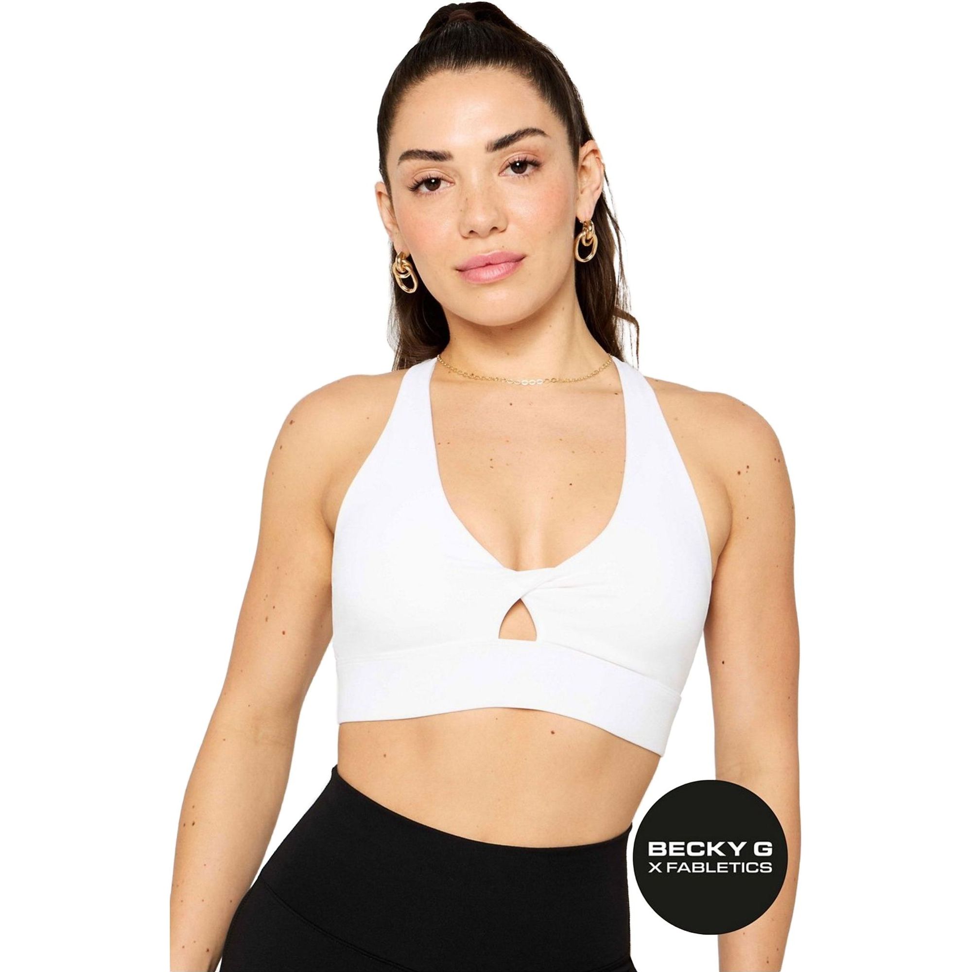 Fabletics Women's Oasis Twist Medium Impact Sports Bra