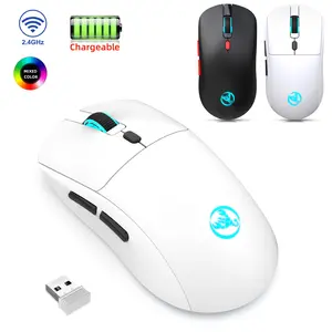 Wireless 2.4g Mouse with 650 mah Battery, Optical Movement Detection, Right Hand Orientation, Suitable for PC Laptop MAC Gaming Office Use Ergonomic Gaming Mouse
