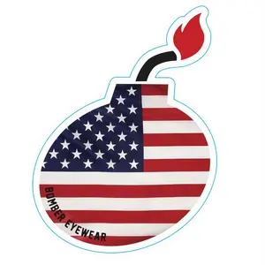 BOMBER EYEWEAR USA FLAG BOMB STICKER