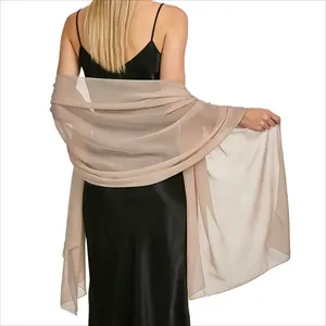 Chiffon Shawls and Wraps for Evening Dresses Women Elegant Soft Scarf Bridal Scarve Wedding Stole