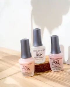 Morgan Taylor REACT Nail Strengthener & Extended Wear Base Coat – Formaldehyde-Free, Strengthens, Nourishes & Protects Nails, No Brittleness, 15mL.