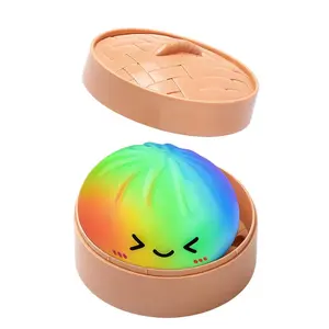 Colorful Dumpling Squishies - Kawaii Mystery Bun Fidget Toys, TPR Soft Stress Relief Model, Sensory Play Collectible, Easter Gift for Kids