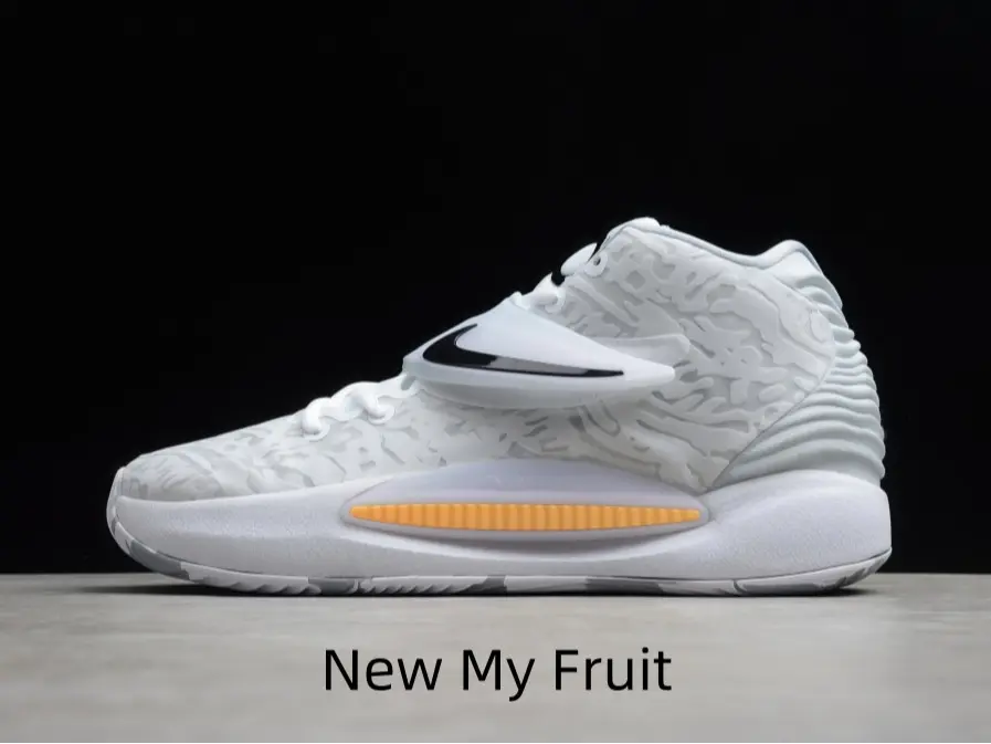 Ultra Light Clean White Mid Cut Training Shoes Quick Dry Breathable Fabric Adjustable Side Strap Orange Shock Absorb Pad Anti Slip Indoor Outdoor Competition Sports Shoes For Men Women