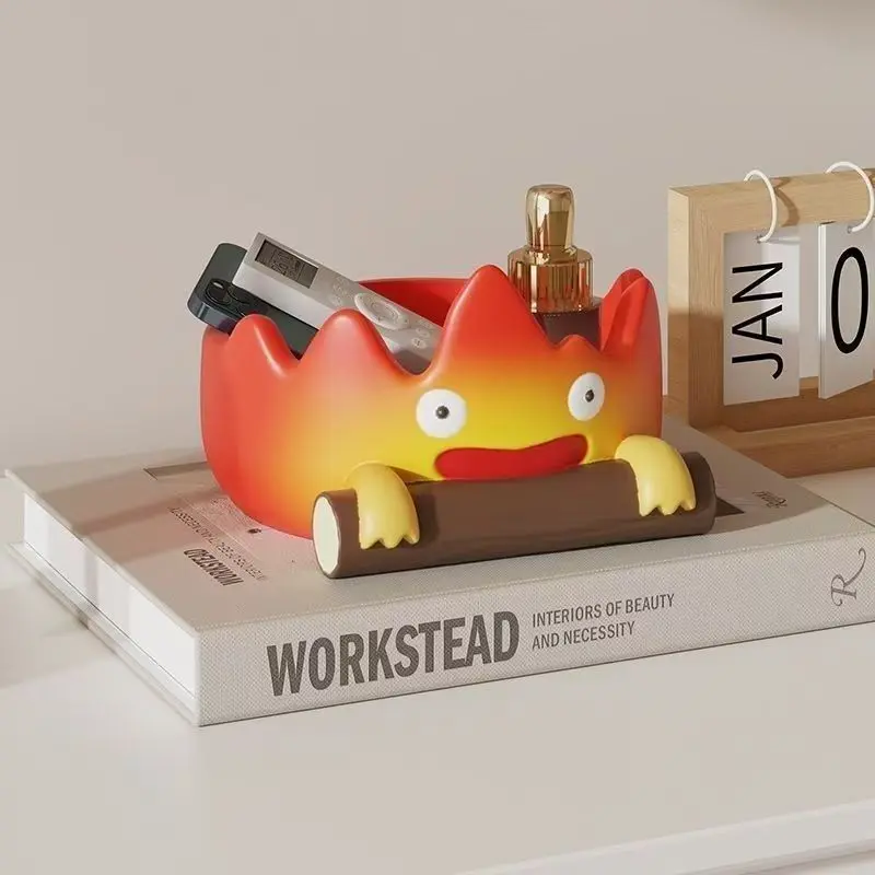 Cartoon Storage Tray, Flame Entryway Key Holder, Student Desk Decorative Display Piece, Cute Organizer for Home & Office, Desk Tidy, Office Desk Accessories, Cute Desktop Accessories, Cute Office Supplies For Work
