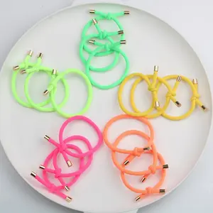 15 count Elastic Hair Ties Elastics Stretch Knotted Hair Ties Ponytail Holders for Women Girls Stretchy Elastic Hair Rubber Bands for Thin Thick Wavy Curly Straight Long Hair (Mixed Colors)