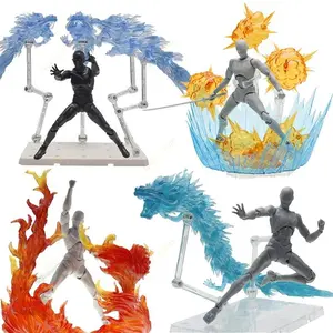 Shenron Action Figure Special Impact Effect Lightning Flame Explosion DIY Assembly Display Bracket Model Decoration Toys Gifts