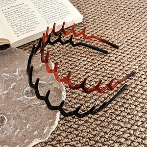 Women's Leopard Print Hairband, Elegant High-End Style, Stainless Steel Material, Anti-Slip Design, Perfect Gift for Women