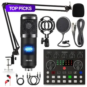 Podcast Equipment Bundle, V8S USB Audio Interface with BM-800 Condenser Microphone, Studio Equipment with Mic Arm for Podcasting, Streaming, Voice-Over & Singing #TOP PICKS