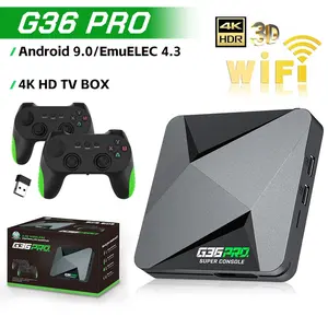 G36 PRO gaming console set-top box with 4K dual-system wireless function. G36PRO home gaming console with 64G memory. Completely upgraded retro gaming console.