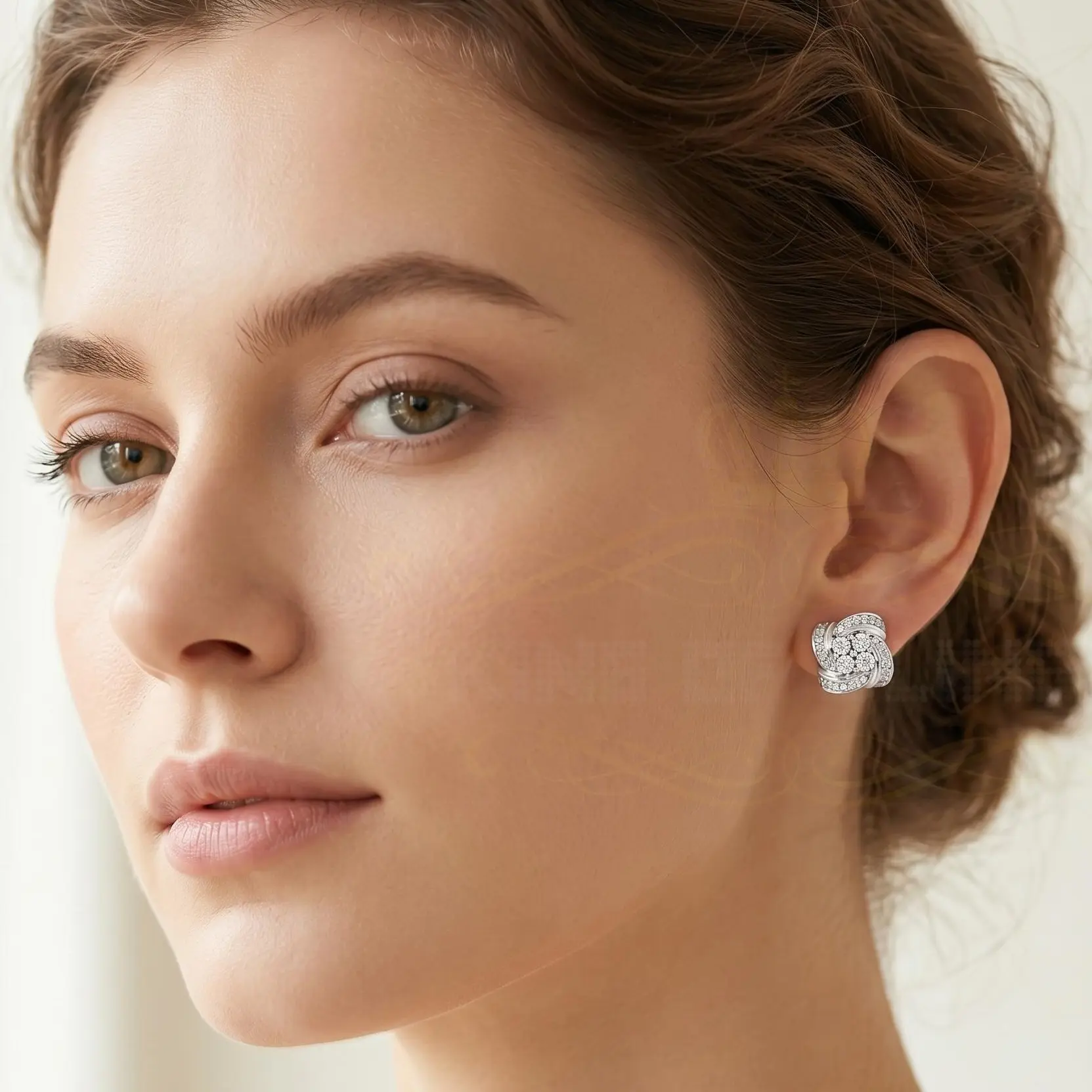 King Of Bling's 0.25ct Diamond 925 Sterling Silver White for Men's & Women Stud SWRILL Earrings