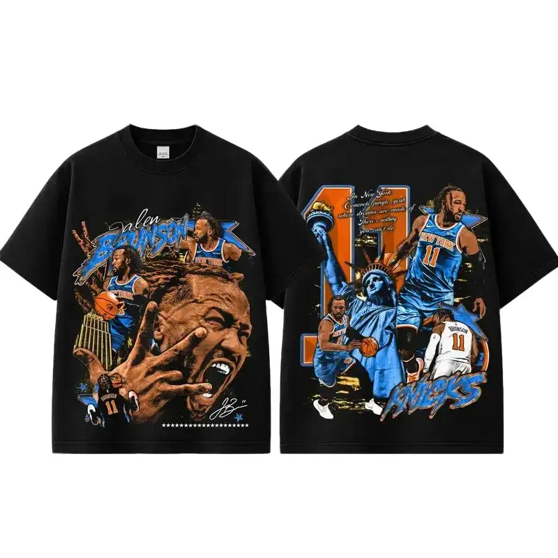 Retro Jalen Brunson 11 'The Brunson Burner' Graphic For Knicks Nation, Knicks Basketball Fans Apparel, Brunson Burner Fans Basketball Streetwear Tee, Gift For Basketball Fan Graphic Tee