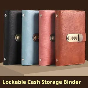 Cash Savings Book Password Lock Money Wallet Account Record Book, Financial Management Organizer, Bill Organizer Planner, Office Organizer, Cash Storage Notebook, Accounting Journal